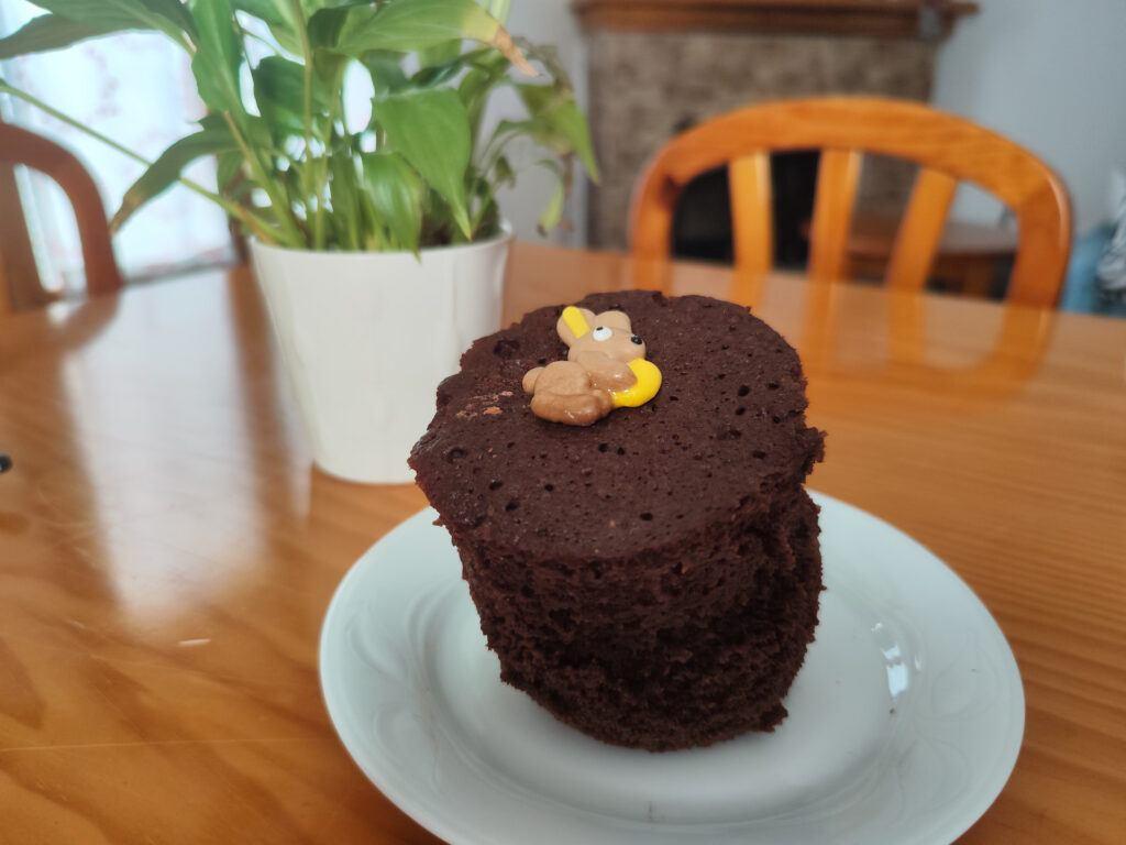 Bizcocho de chocolate a la taza