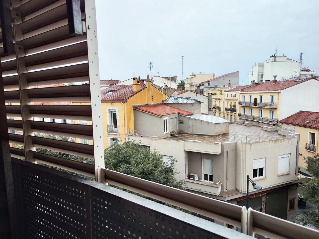 Vistas desde el balcón del Appart-Hôtel Mer & Golf City Perpignan Centre