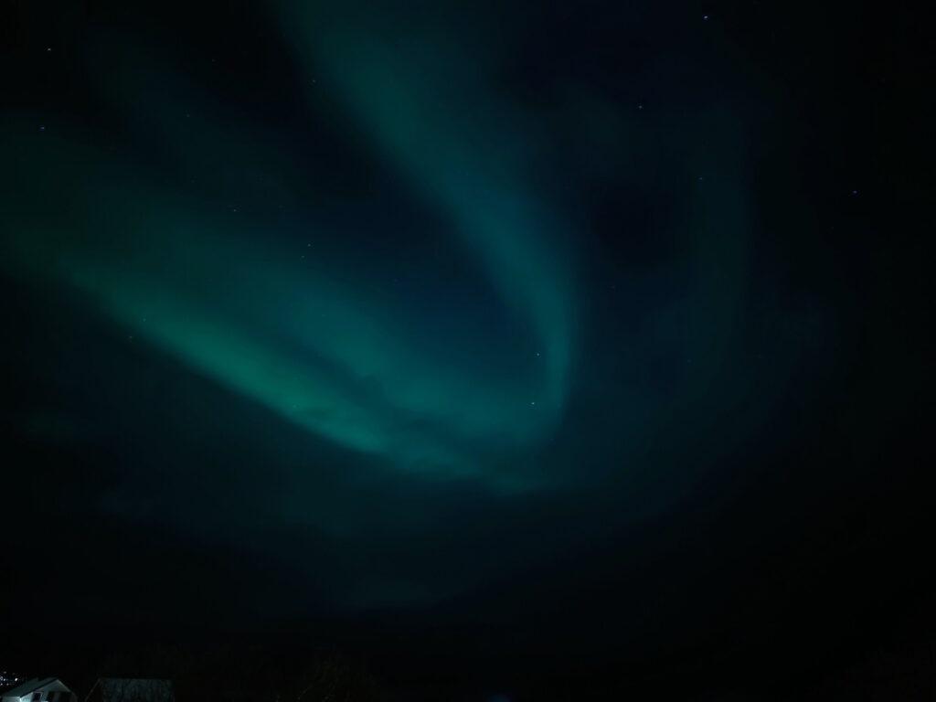 Aurora boreal en Lyngseidet