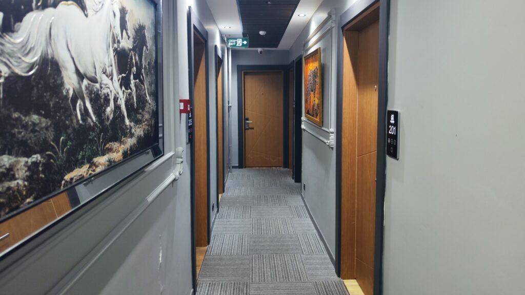 Pasillos en el Dem Premium Hotel